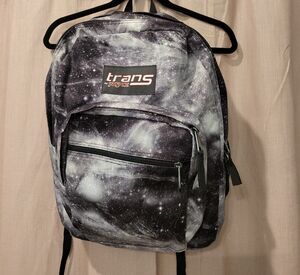 Galaxy Print Backpack - Black/Grey